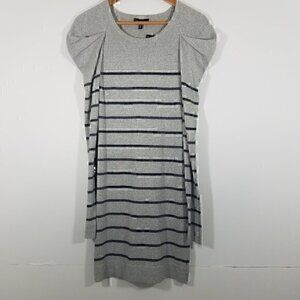 NWT Bebe Lurex Stripe Dress Silver Size M